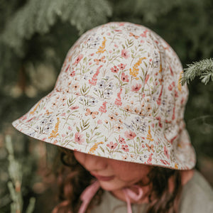 Girls Reversible Panelled Bucket Sun Hat | Paris/ Rosa
