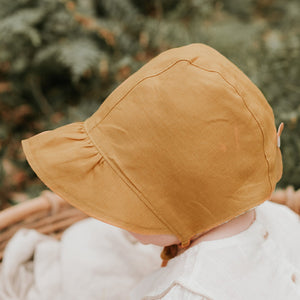 Baby Reversible Ruffle Bonnet | Meredith / Maize