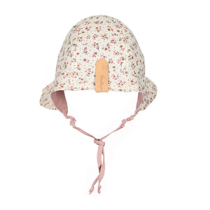 Baby Reversible Ruffle Bonnet | Ruby/ Rosa